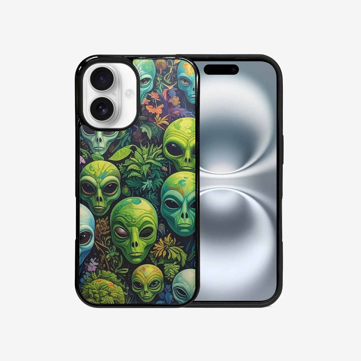 iPhone 16 Case — Aliens Pattern Hundreds Of Sma Ajm, Original Design Phone Case