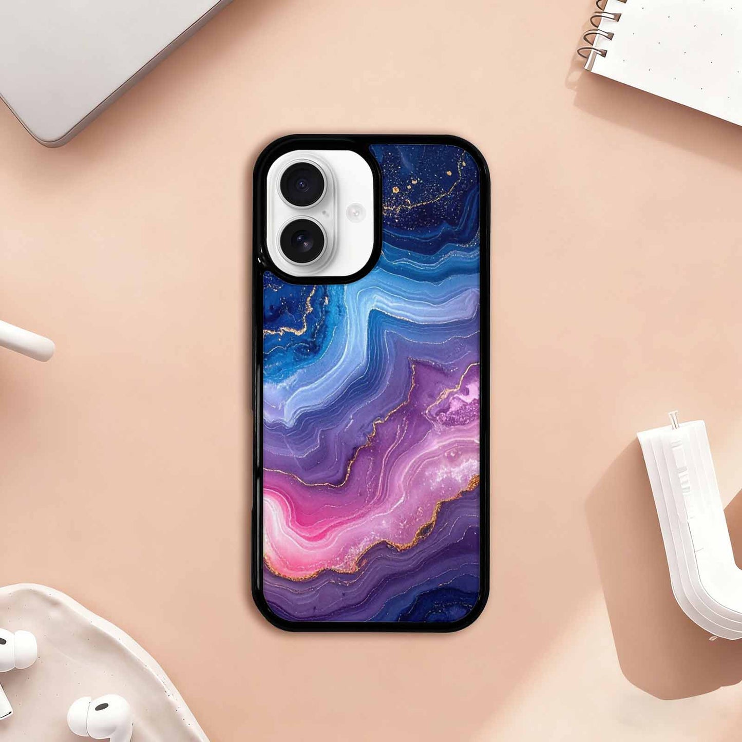 iPhone 17 Case — Marble Galaxy Art Seamless Galaxy Space, Custom Art Phone Cover