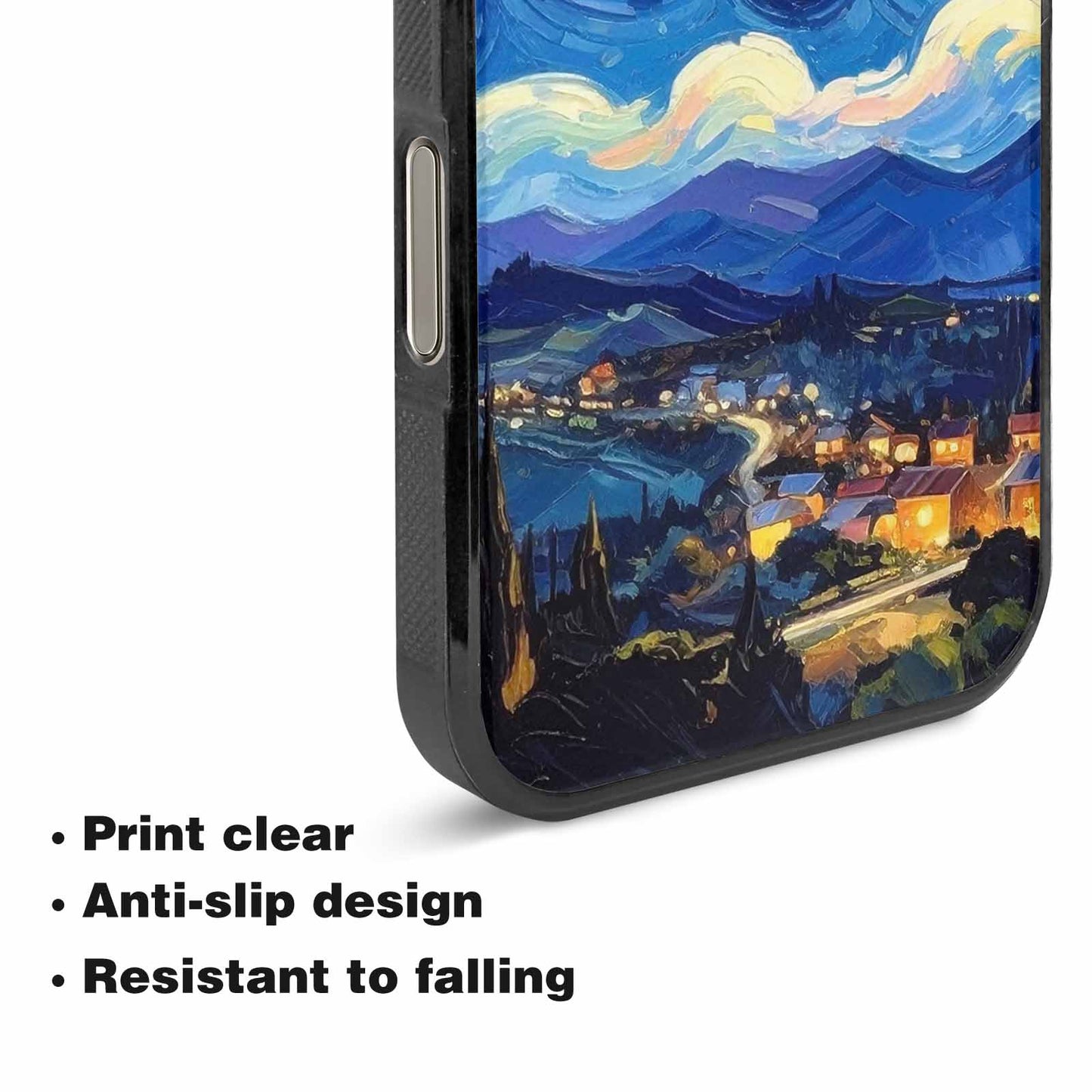 iPhone 16 Pro Case — Starry Night Van Gogh Paint Art, Custom Art Phone Cover