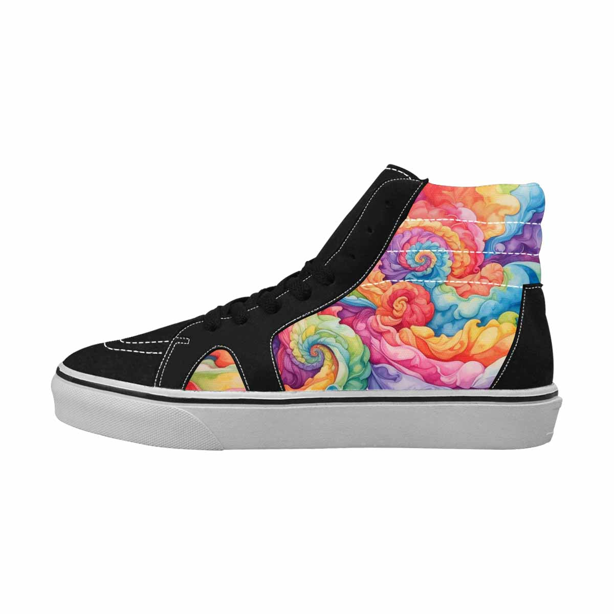 MEN'S Tie High Top Canvas Vibrant Chaos Sneakers
