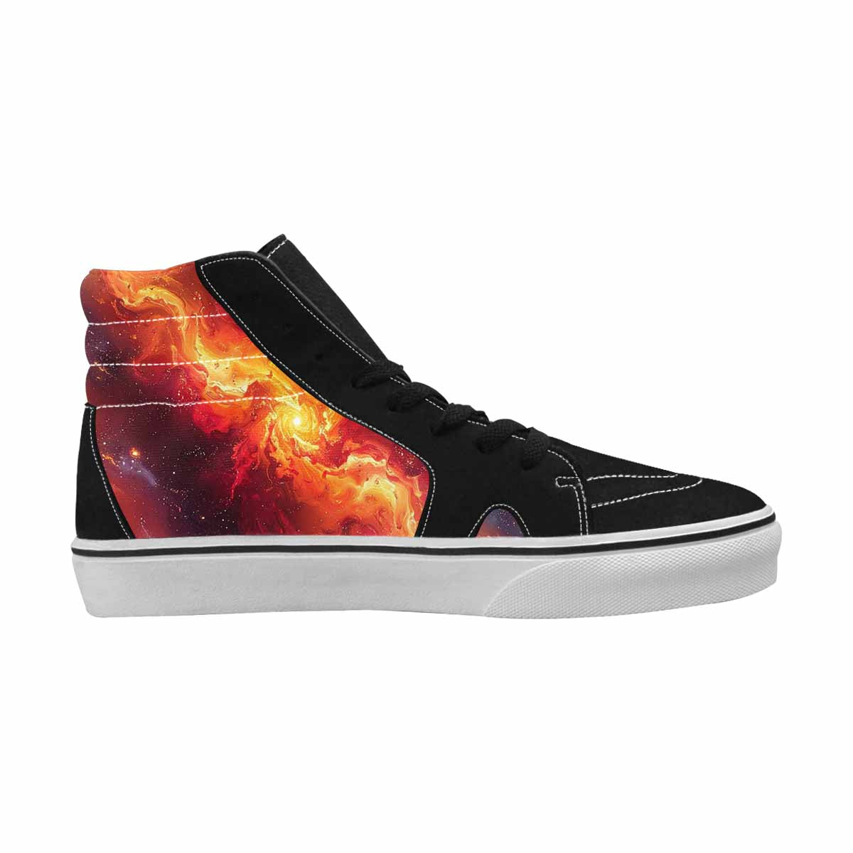 WOMEN'S Galaxy Art - High Top Canvas Vibrant Chaos Shoes