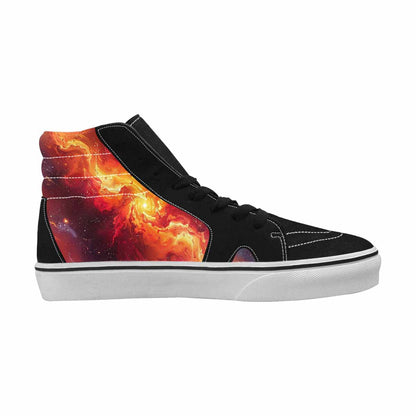 WOMEN'S Galaxy Art - High Top Canvas Vibrant Chaos Shoes