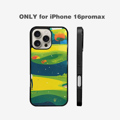 iPhone 16 Pro Max Case — Golf Cartoon Art Pattern, Custom Designed Case Cover