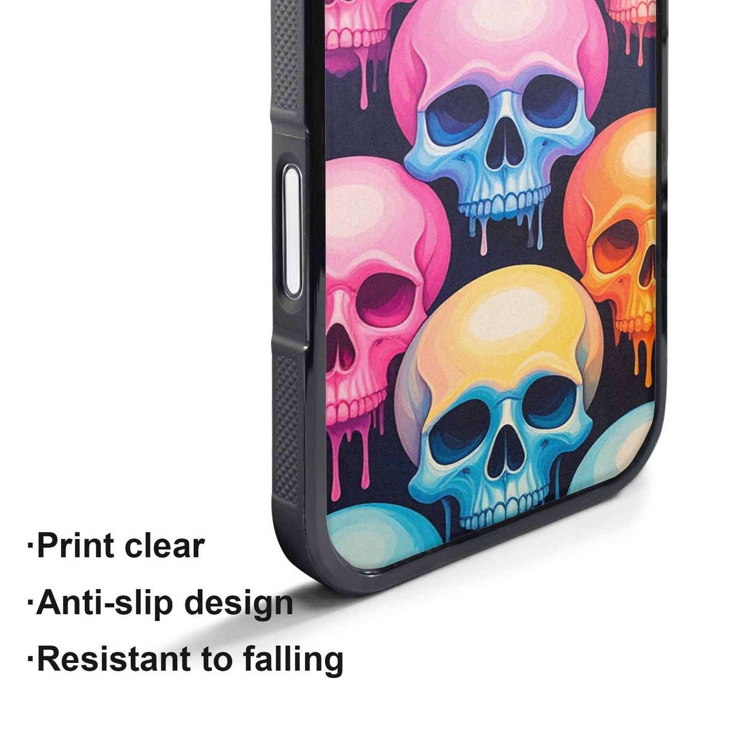 iPhone 17 Pro Max Case — Dripping Candy Skulls Gothic Skulls, Custom Made Phone Cover