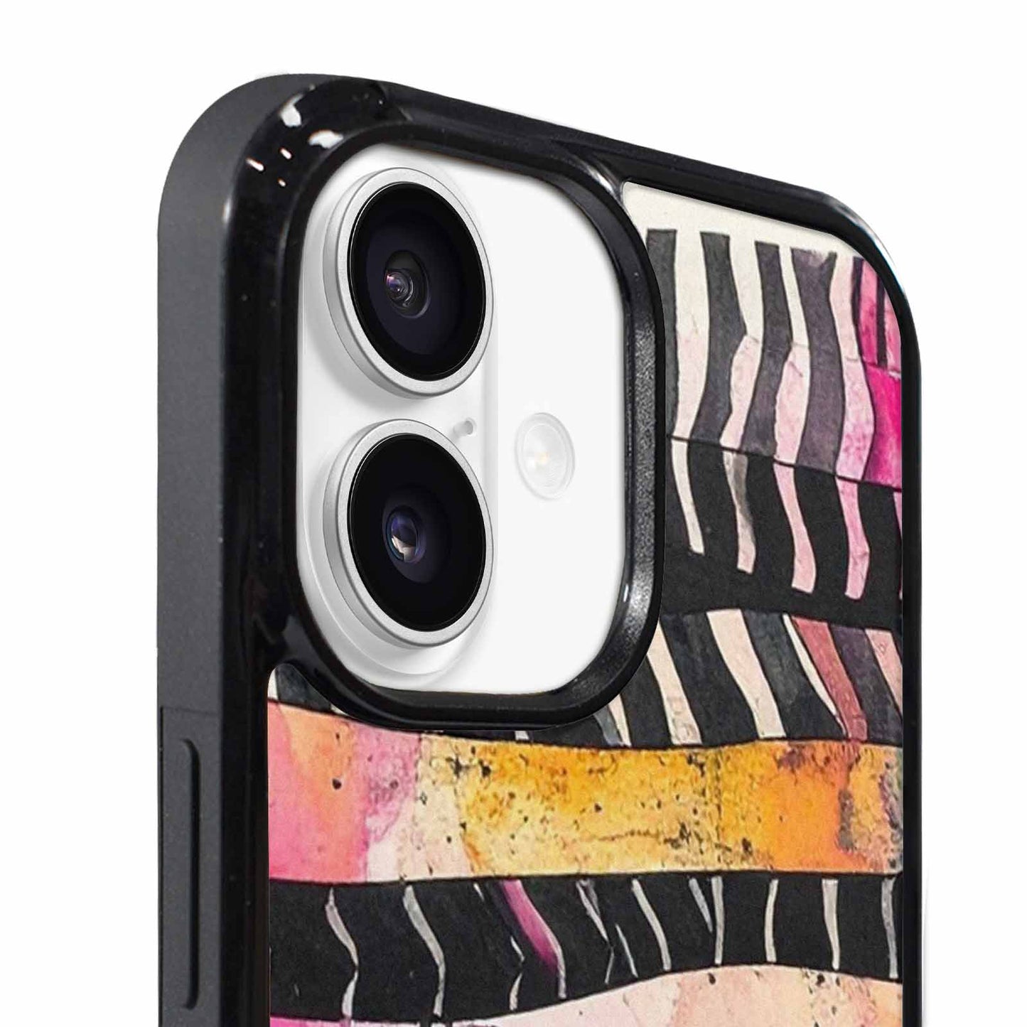 iPhone 17 Case — Black &amp; Pink Ink Animal Print, Unique Phone Case Design