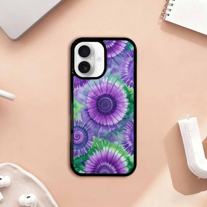 iPhone 17 Case — Tie Dye Purple Green Tie Dye, Unique Phone Case Design