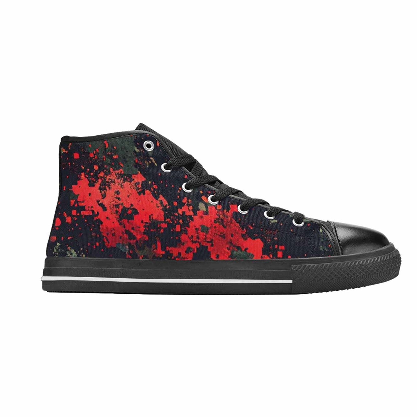 WOMEN'S Military Camouflage Blotch High Top Canvas Cottagecore Custom Shoes