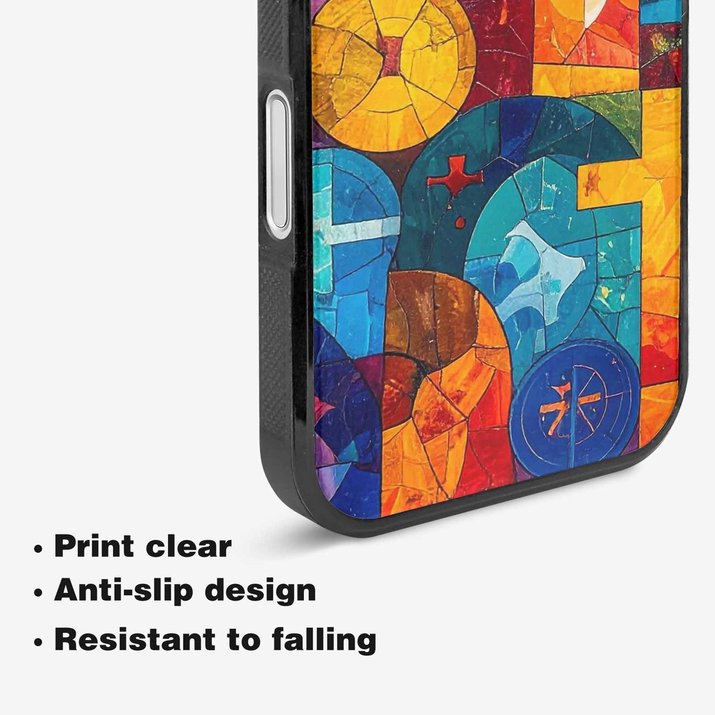 iPhone 16 Case — Faith Cross And Faith Icons Pattern, Custom Designed Case Cover