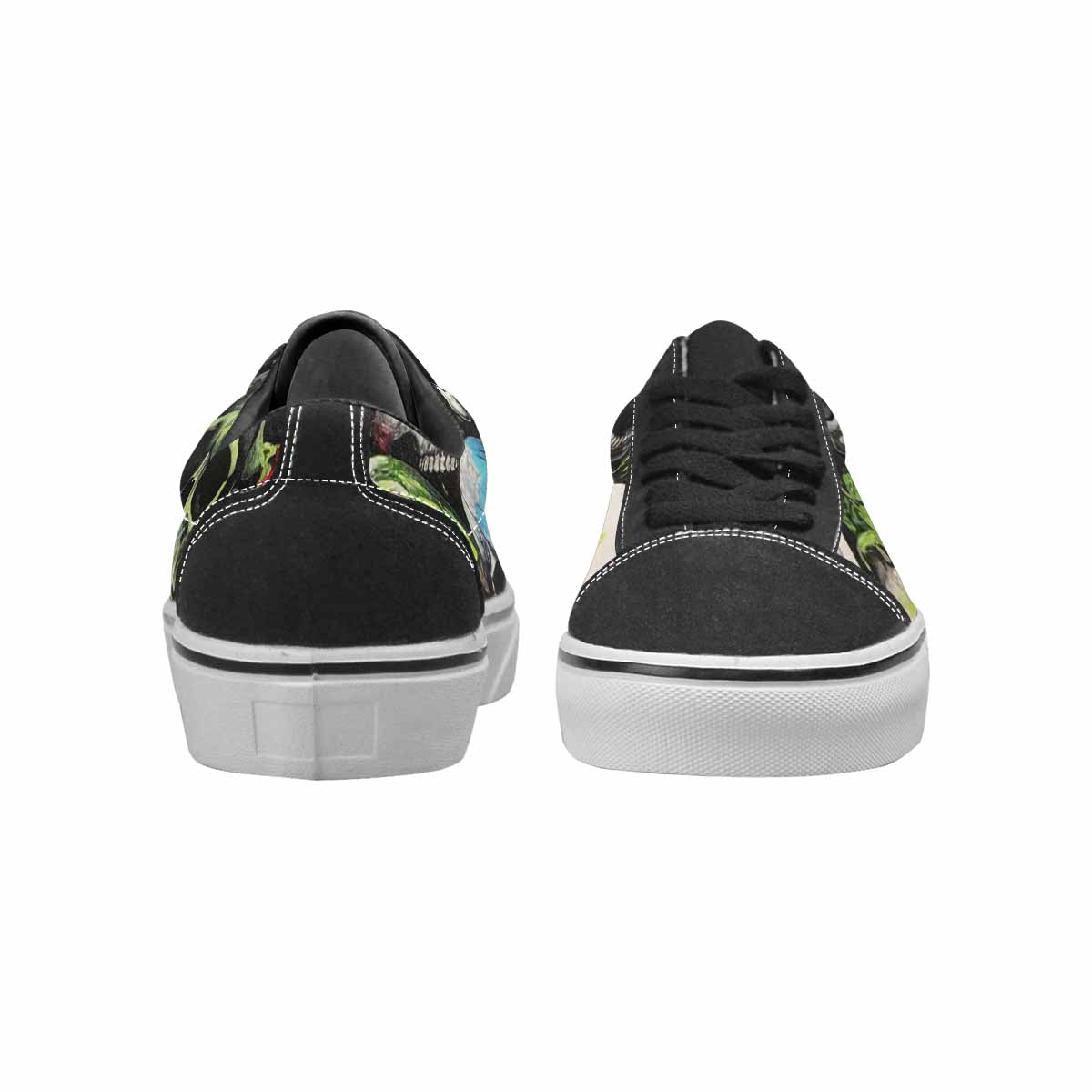 WOMEN'S Rainbow From Skull S Lace-Up Canvas Melting Art Custom Sneakers