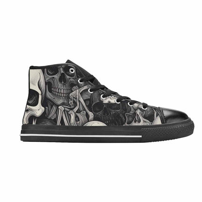 WOMEN'S Skulls - Classic High Top Canvas Vivid Sneakers