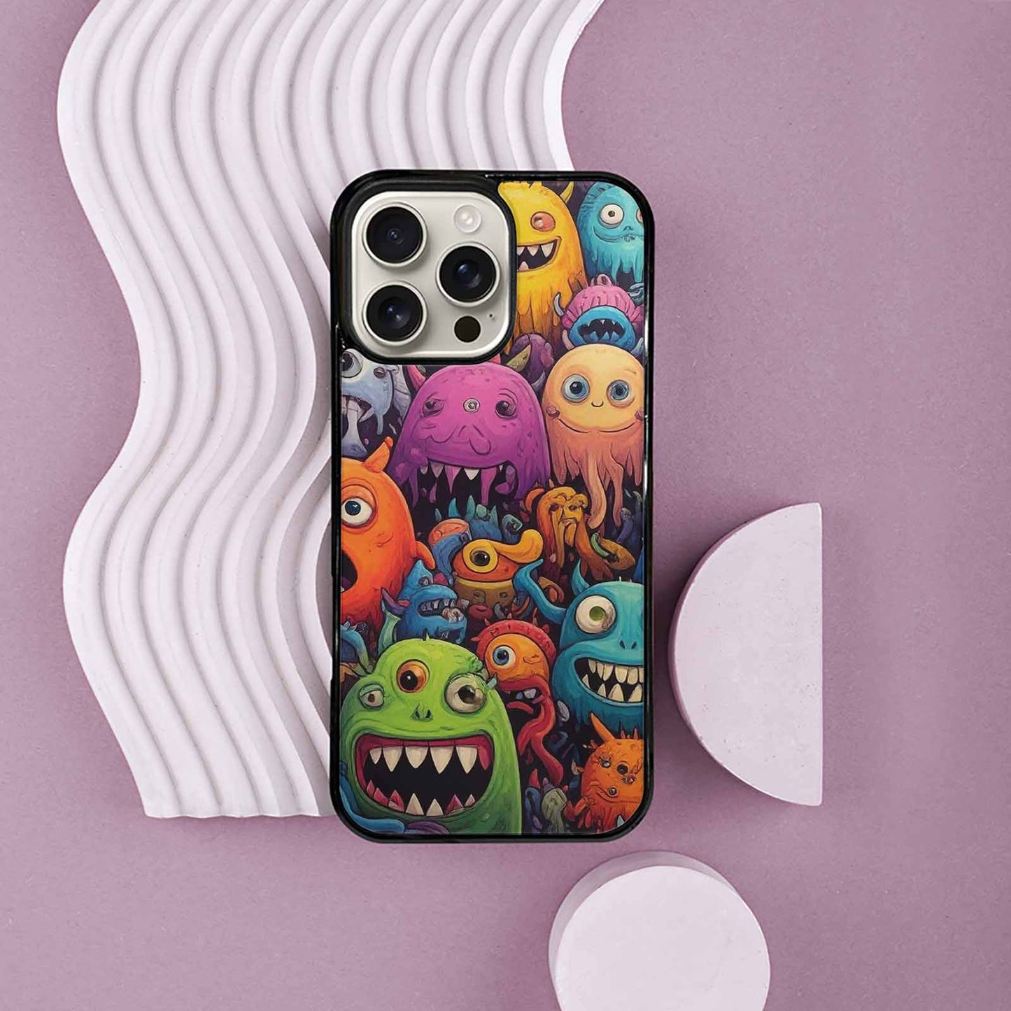 iPhone 16 Pro Max Case — Monsters General Cartoon Monst, Custom Printed Phone Case