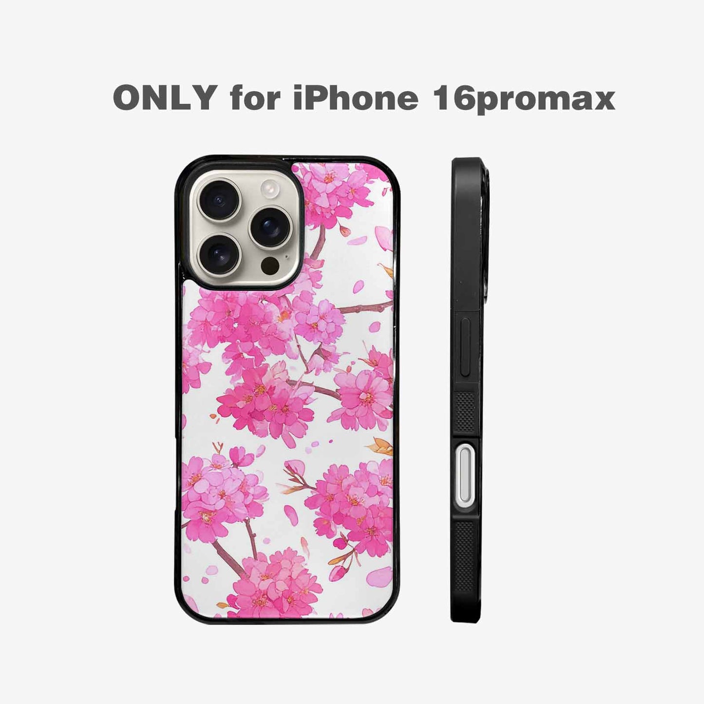 iPhone 16 Pro Max Case — Cherry Blossom Branch Cherry Blo, Custom Phone Case