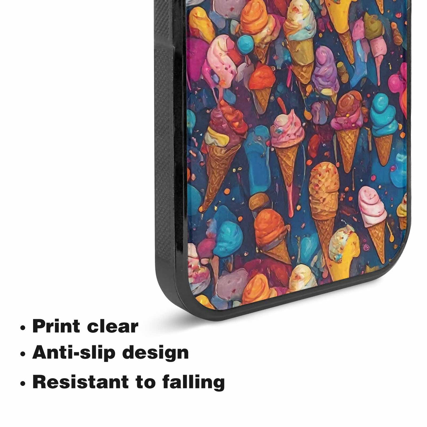 iPhone 15 Plus Case — Ice Cream Motif Ice Cream Motifs, Custom Print Case Cover