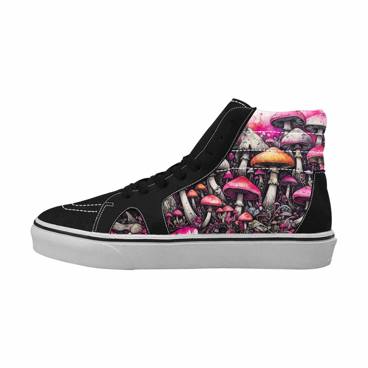MEN'S Rainbow Drip Mushrooms High Top Canvas Vivid Custom Sneakers