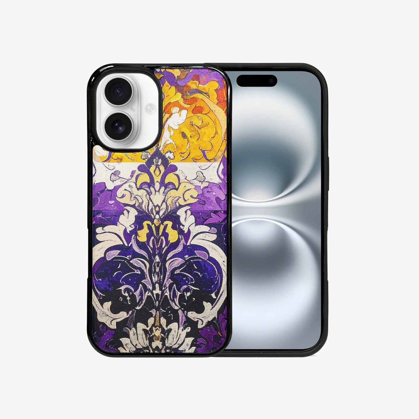 iPhone 16 Case — Nonbinary Flag Color Theme Small Rainbow, Unique Phone Case Design