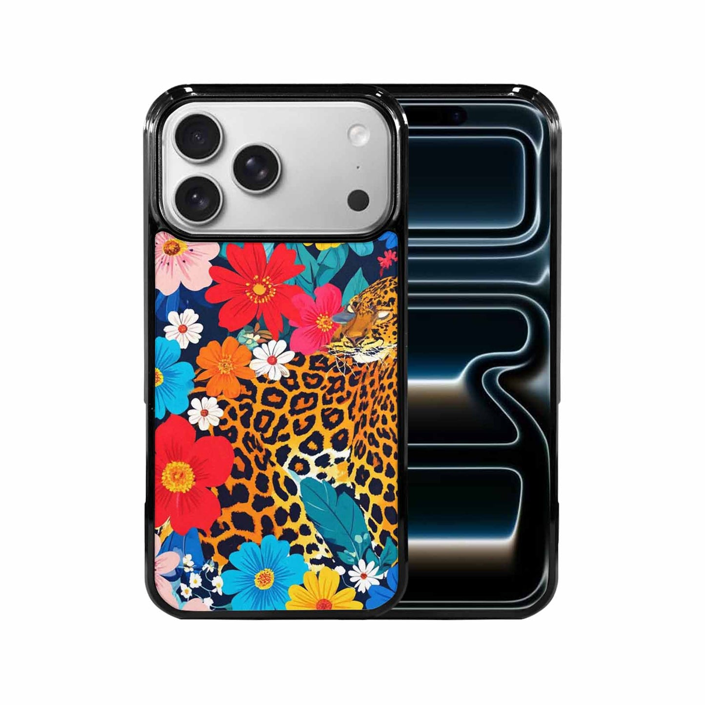 iPhone 17 Pro Max Case — Leopard Print Floral Seamless Animal Print, Personalized Phone Case