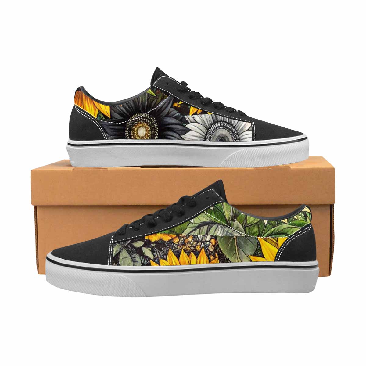 WOMEN'S Sunflower Canvas Lace-Up Cottagecore Custom Shoes
