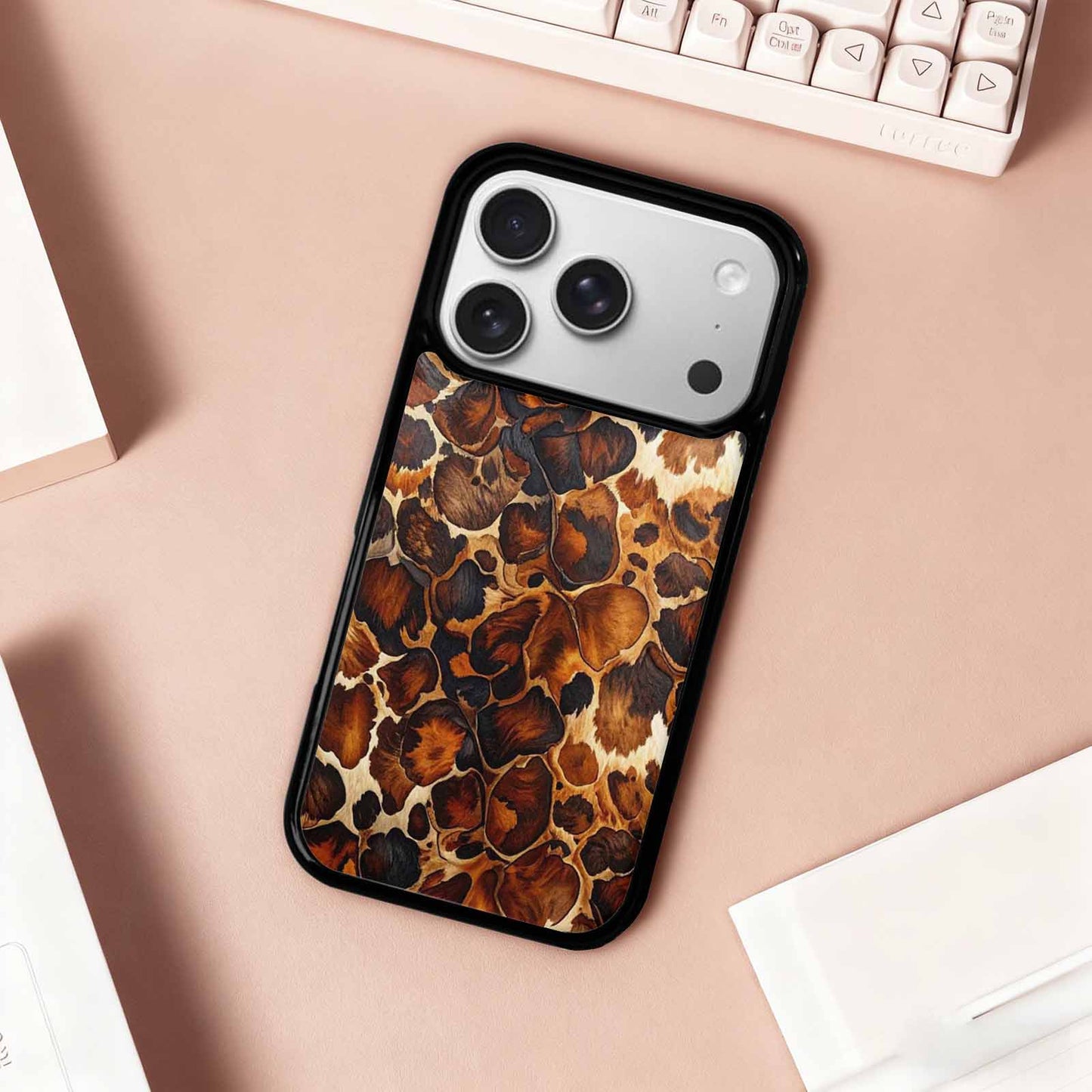 iPhone 17 Pro Case — Small Cow Animal Print Skin Animal, Custom Designed Case Cover