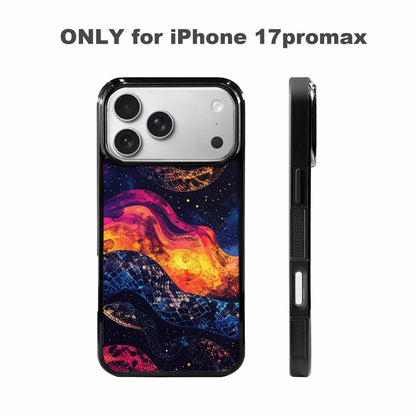 iPhone 17 Pro Max Case — Snake Print Galaxy Seamless Animal Print, Custom Printed Phone Case