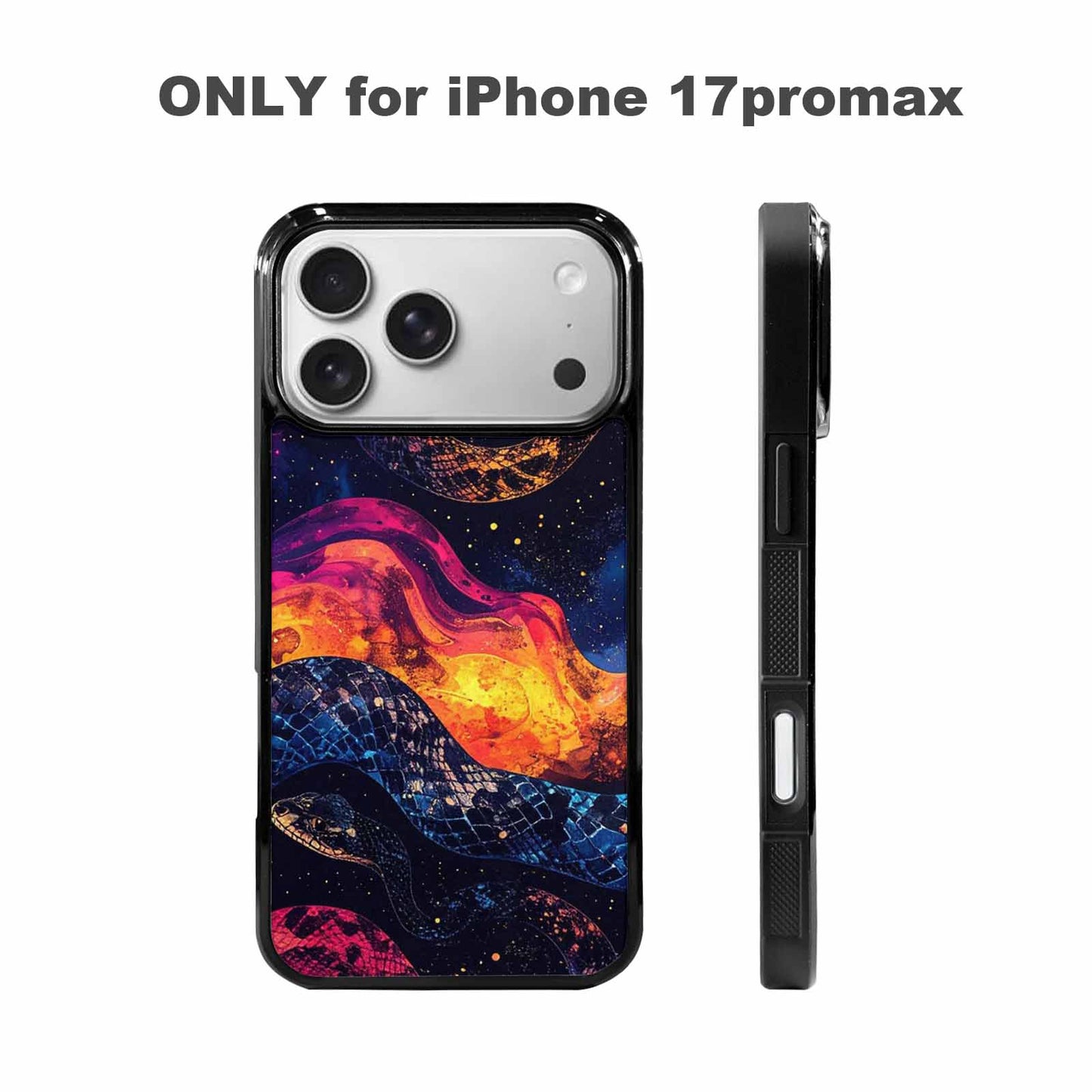 iPhone 17 Pro Max Case — Snake Print Galaxy Seamless Animal Print, Customized Protective Case