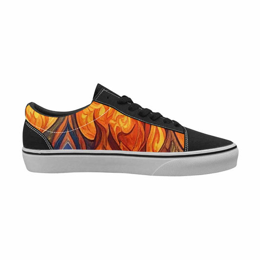 MEN'S Fire Flame Canvas Lace-Up Wallpaper Art Sneakers