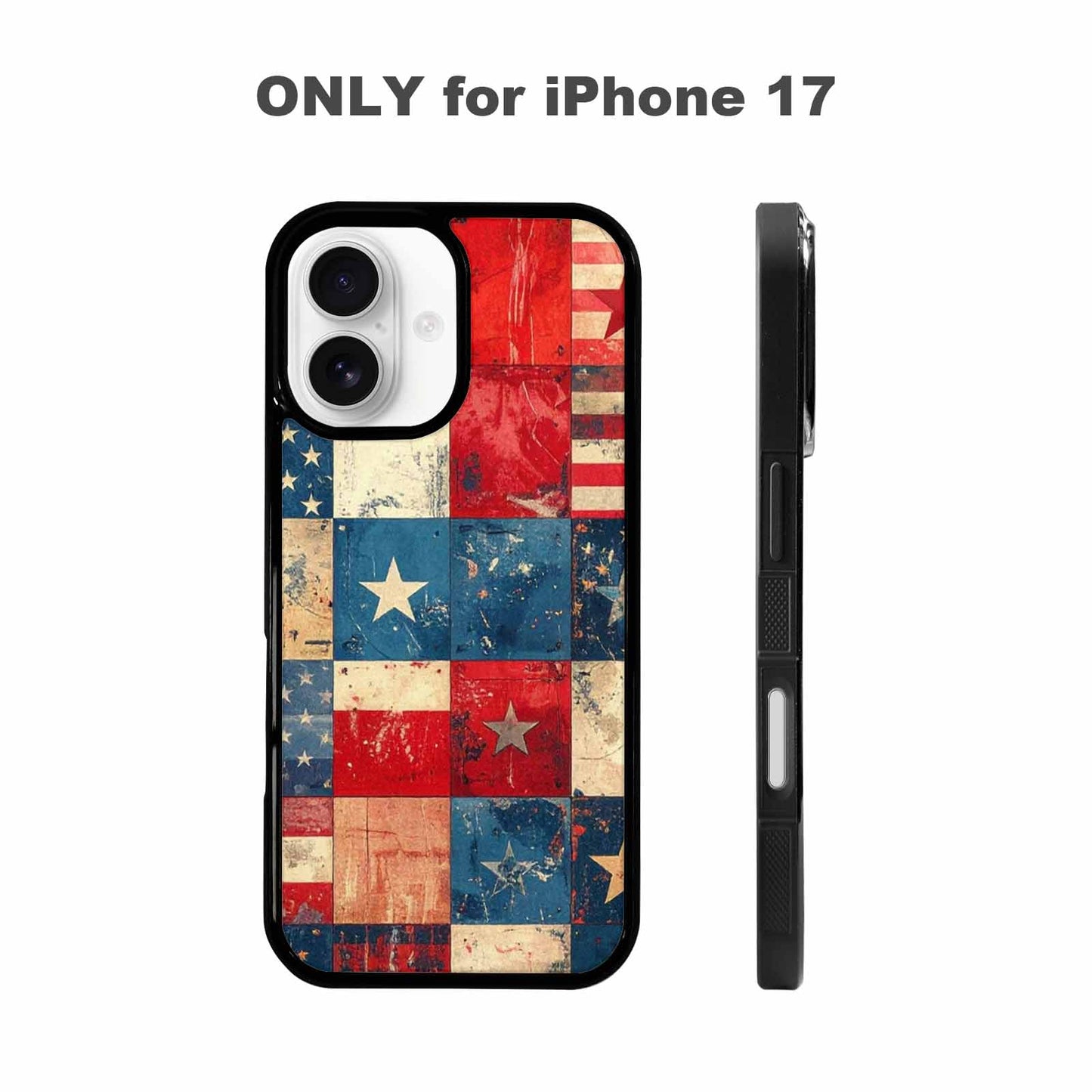 iPhone 17 Case — Small American Flag Stars Galaxy Space, Custom Designed Case Cover