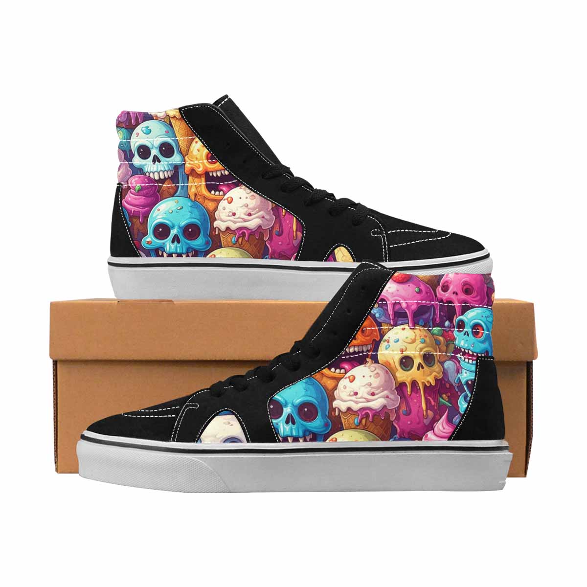 MEN'S Skulls High Top Canvas Statement Aesthetic Shoes