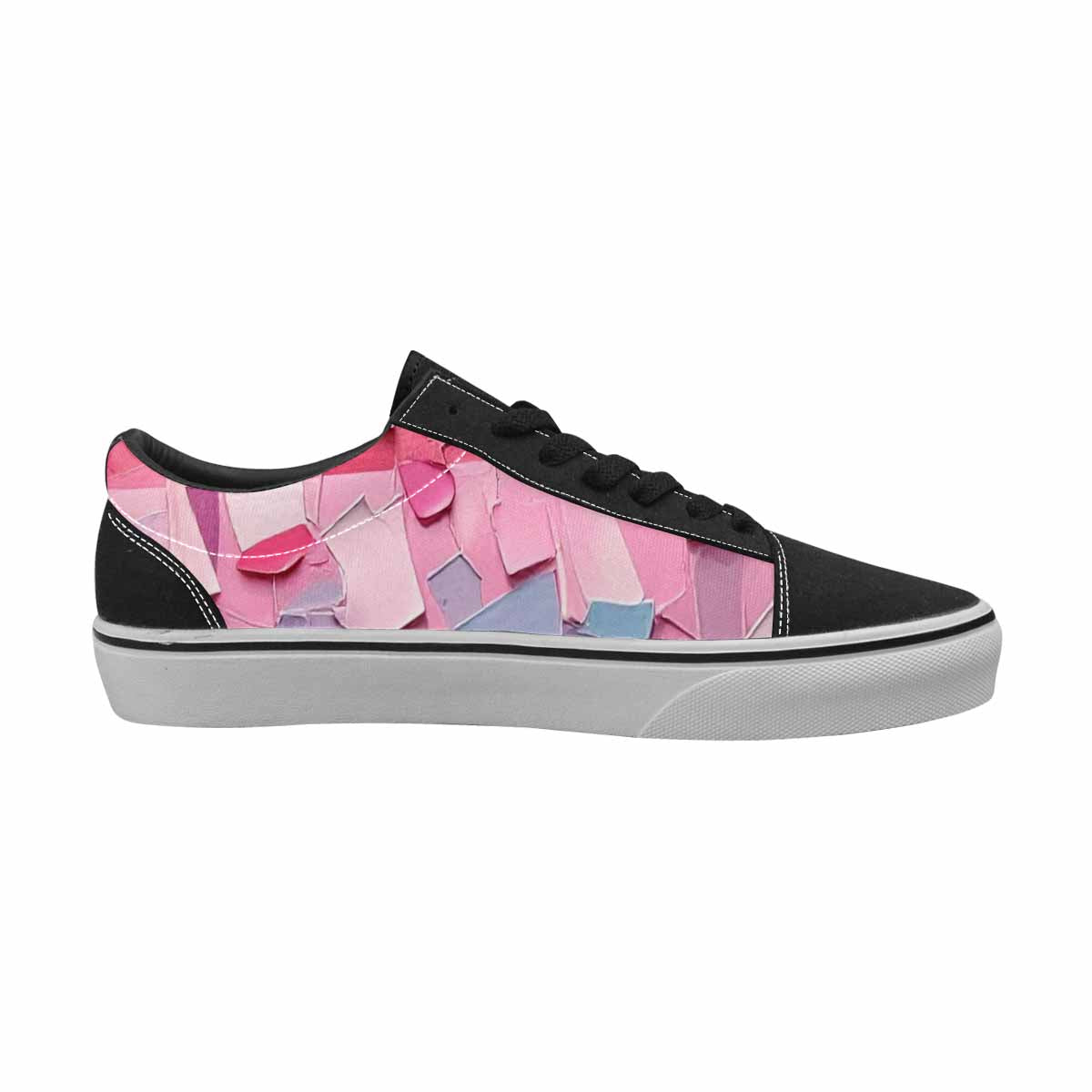 WOMEN'S Transgender Pride Flag Lace-Up Canvas Melting Art Sneakers