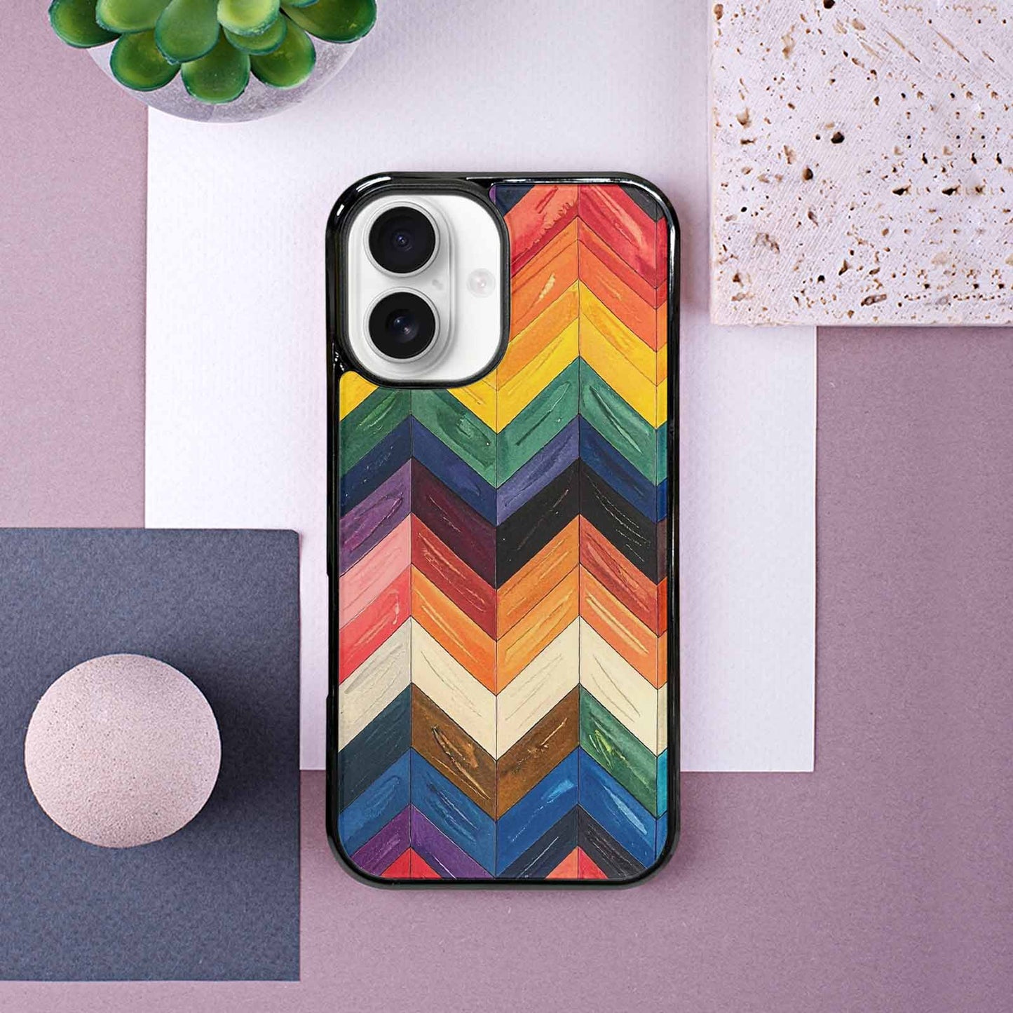 iPhone 16 Case — Progress Pride Flag Color Theme Small, Custom Designed Case Cover
