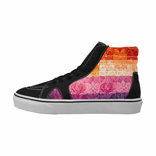 MEN'S Lesbian Flag Color High Top Canvas Y2K Shoes