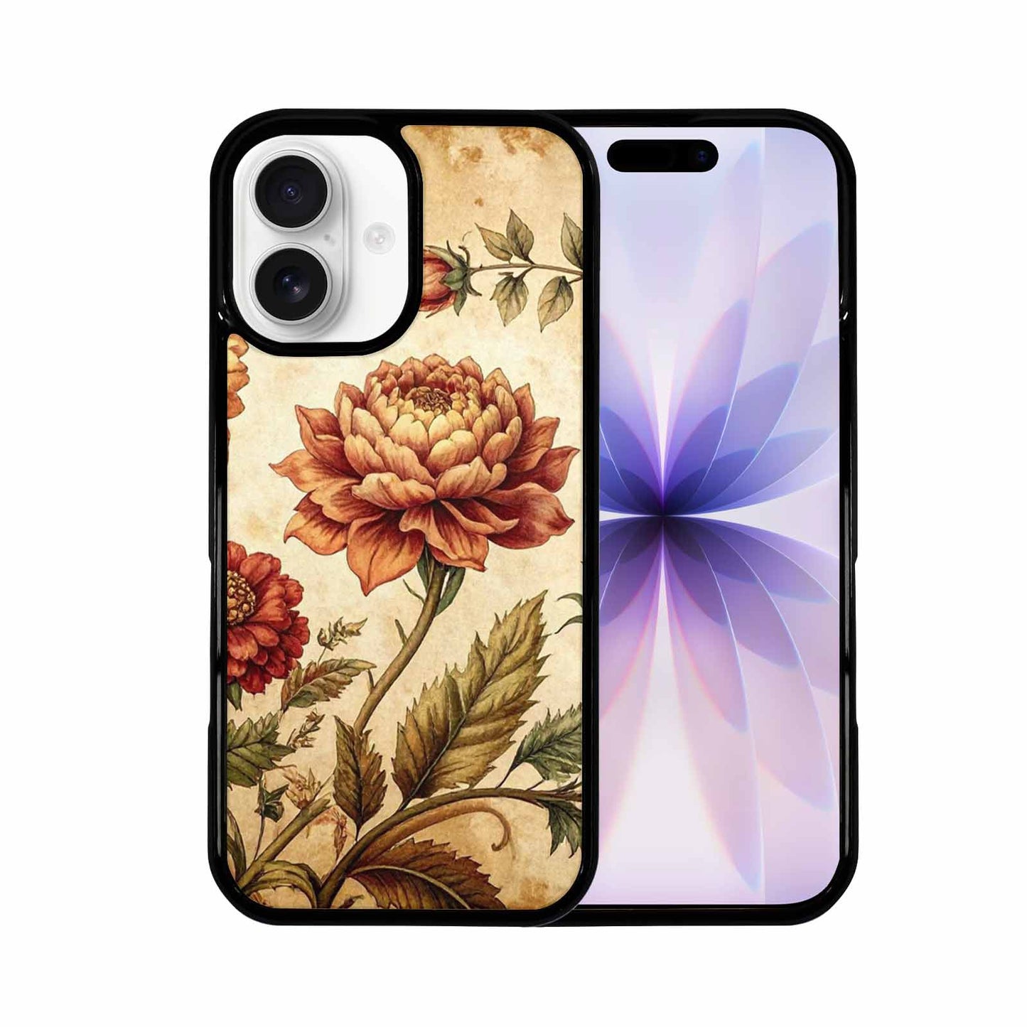 iPhone 17 Case — Vintage Botanical Art Pattern Floral, Custom Art Phone Cover