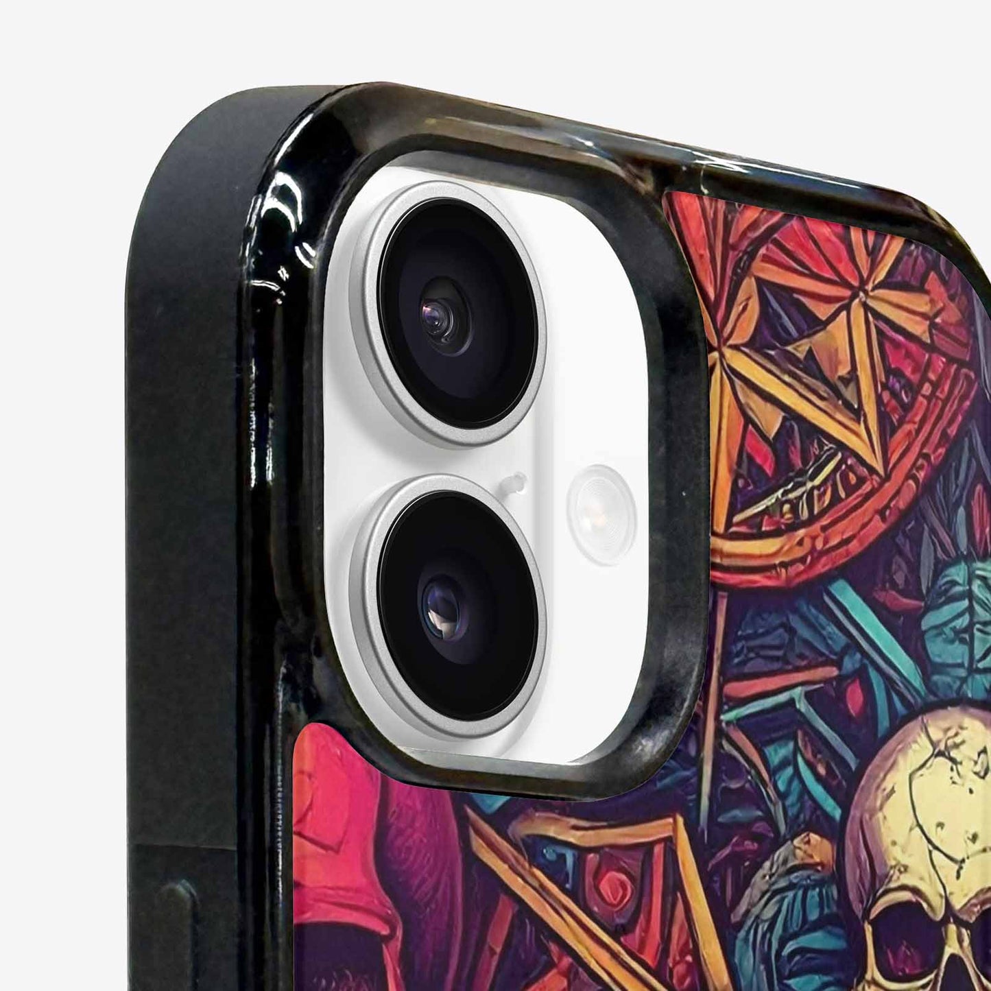 iPhone 16 Case — Sacred Geometry Lots Of Skulls Seamless, Custom Designed Case Cover