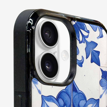 iPhone 16 Plus Case — Mexican Talavera Tile Pattern Floral Geometric, Custom Printed Phone Case