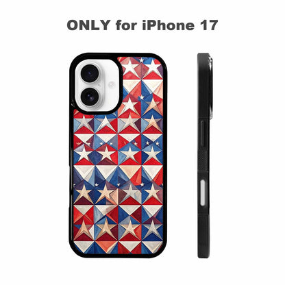 iPhone 17 Case — Small American Flag Stars Galaxy Space, Customized Protective Case