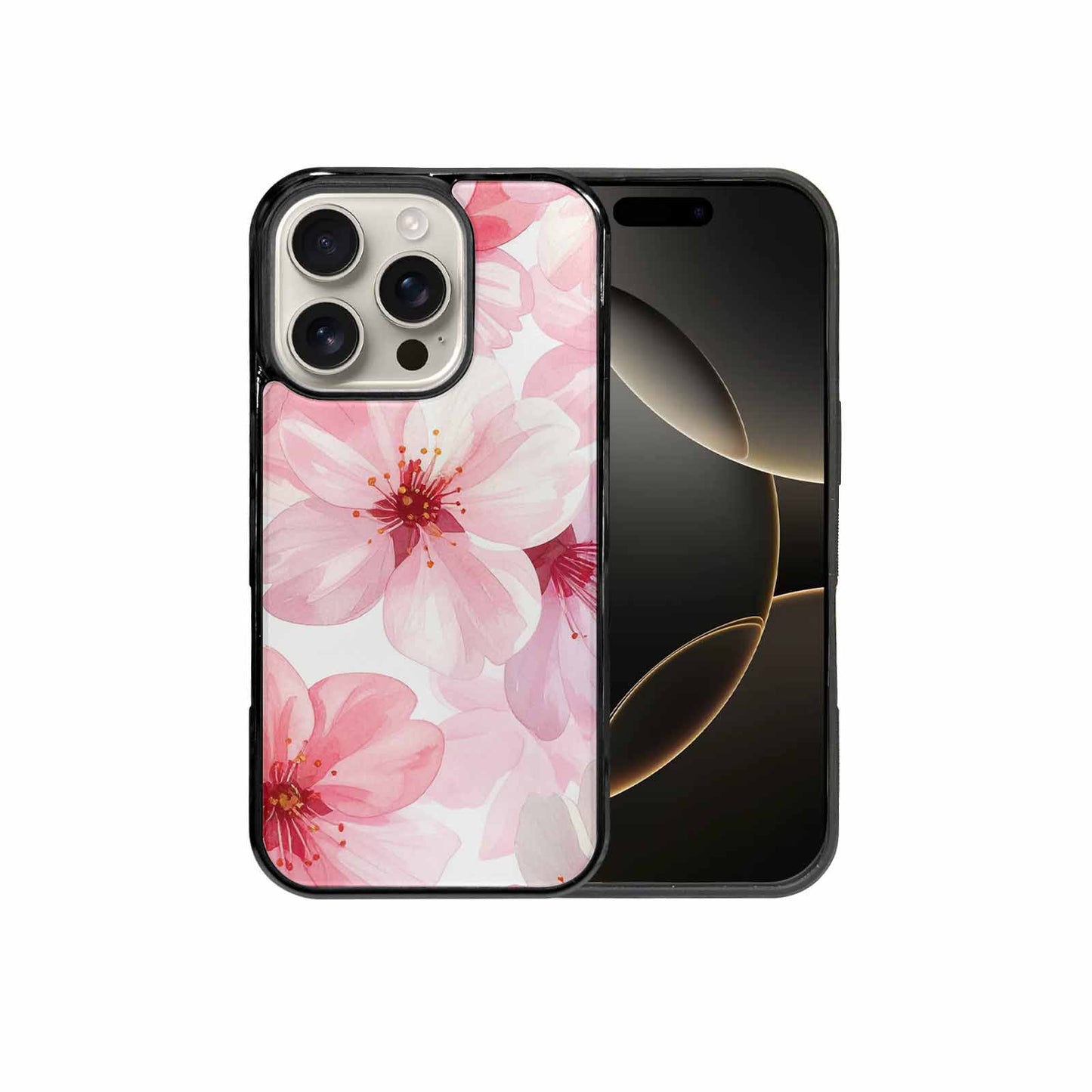 iPhone 16 Pro Case — Japanese Cherry Blossom Pattern Sakura Flowers, Custom Art Phone Cover