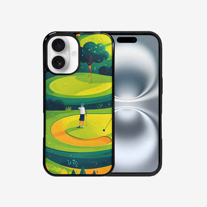 iPhone 16 Case — Golf Cartoon Art Pattern, Custom Made Phone Cover