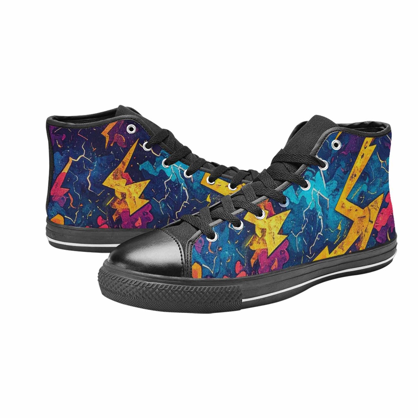 MEN'S Lightning Bolt High Top Canvas Dreamcore Custom Shoes