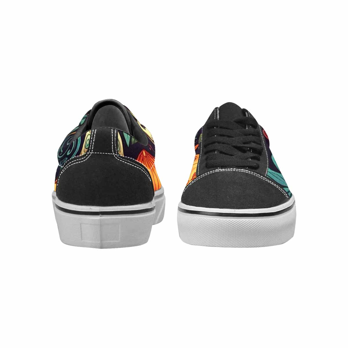 WOMEN'S Mushrooms And Skulls Canvas Lace-Up Dark Academia Shoes