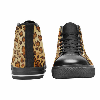 MEN'S Animal Print High Top Canvas Vivid Custom Sneakers