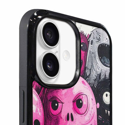 iPhone 17 Case — Black &amp; Pink Ink Cartoon Cute, Original Design Phone Case