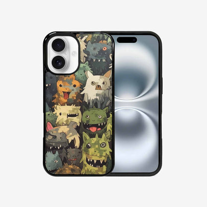 iPhone 16 Case — Monsters Camomonsters Pattern D6o, Custom Printed Phone Case