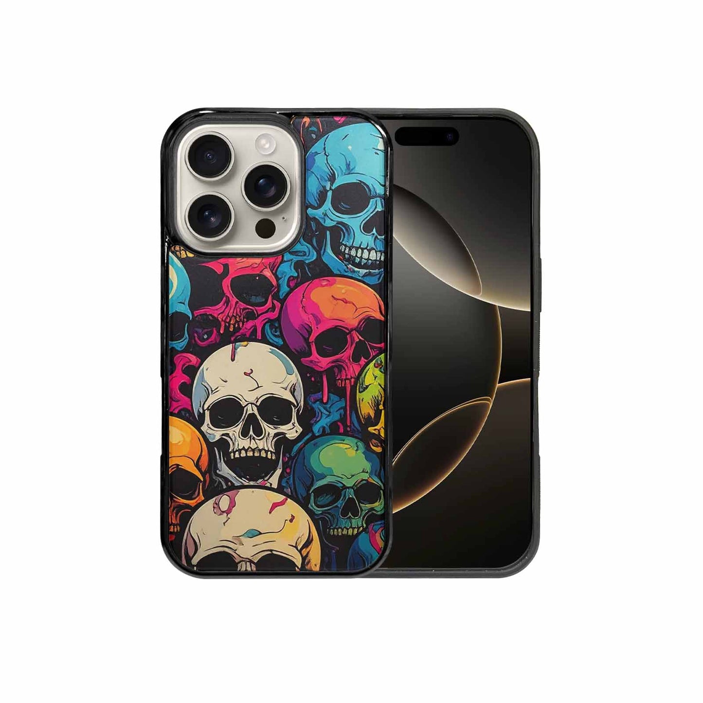 iPhone 16 Pro Case — 1000s Of Skulls Digital Camo Drip, Custom Designed Case Cover