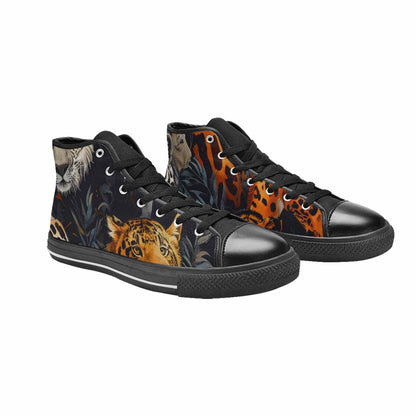 WOMEN'S Animal Print High Top Canvas Dark Academia Custom Sneakers