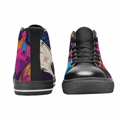 MEN'S Skulls Splatter Comic High Top Canvas Dark Academia Sneakers