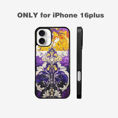 iPhone 16 Plus Case — Nonbinary Flag Color Theme Small Rainbow, Original Design Phone Case