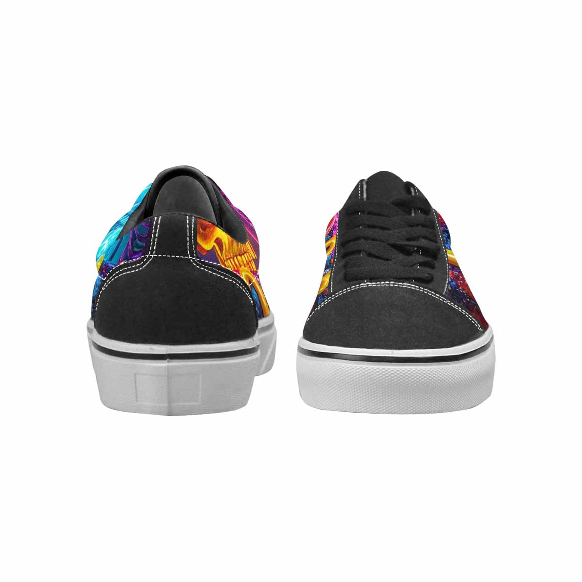 WOMEN'S Toxic Skeleton Hot Dog Lace-Up Canvas Dreamcore Custom Shoes
