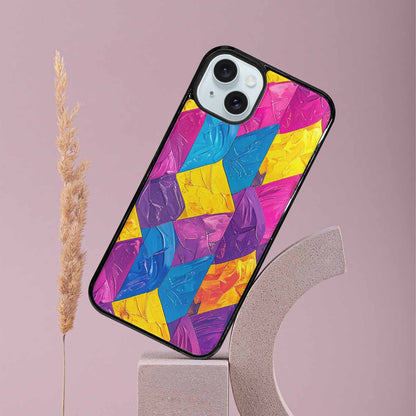 iPhone 15 Plus Case — Pansexual Flag Color Theme Small Rainbow, Custom Made Phone Cover