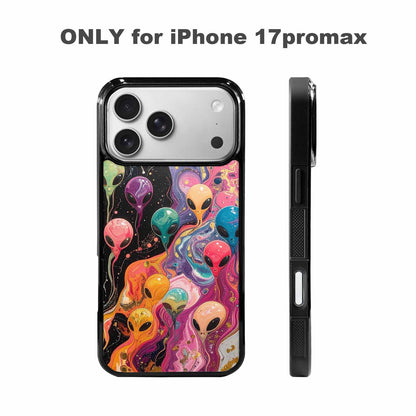 iPhone 17 Pro Max Case — Aliens Marblealiens Pattern Alien Scifi, Custom Designed Case Cover