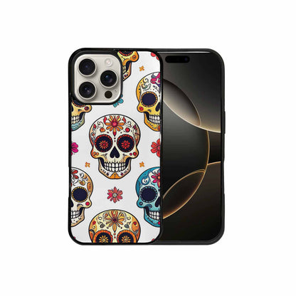iPhone 16 Pro Max Case — Vibrant Skull Seamless, Unique Phone Case Design