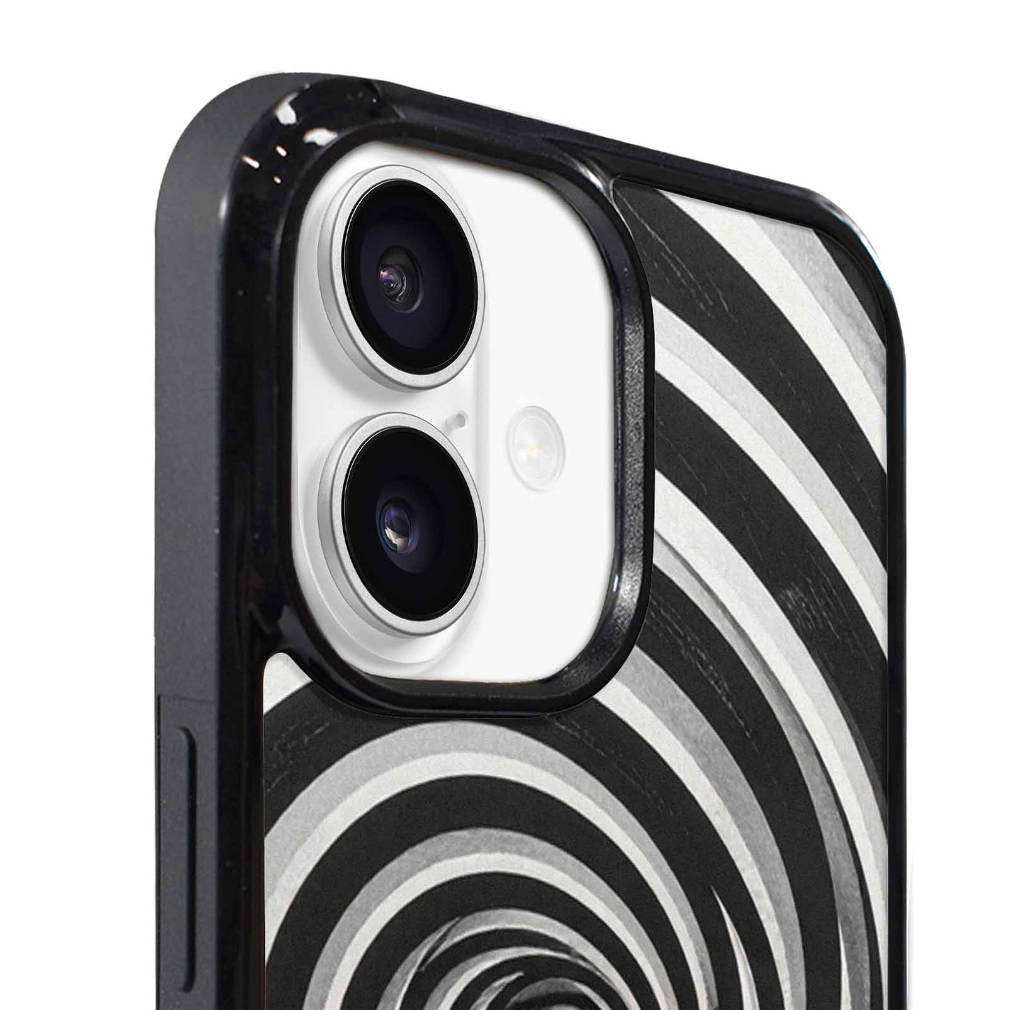 iPhone 17 Case — Hypnotic Spiral Optical Illusion Original Art, Custom Art Phone Cover